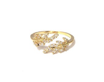Secret Garden Ring Gold Adjustable by Sam Ozkural x Au Courant Jewelry