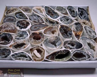 Oco Flat 9 x 6 In. Agate Geodes 32 Halves 07367