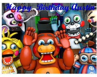 Five Nights at Freddy's edible cake topper, FNaF 3 party edible cake image cake topper frosting sheet