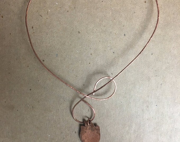 Copper and Turquoise Necklace * Adjustable Choker Necklace *Yoga Necklace * Choker