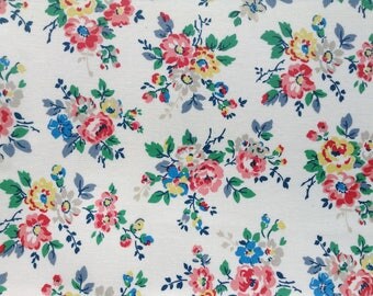 4025 - Cath Kidston Kingswood Rose (Light Beige) Oilcloth Waterproof Fabric - 28 Inch (Width) x 17 Inch (Length)