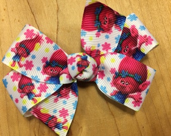 Trolls Hair Bow - Trolls, Trolls party, Trolls birthday party, Trolls party, Trolls party favor, Trolls loot bags, Trolls bow