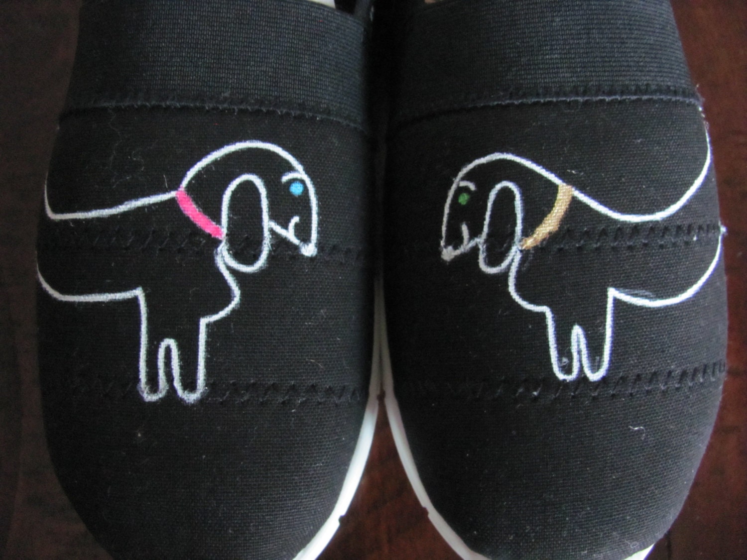Dachshund weiner dog slip on shoes