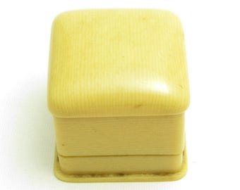 Celluloid Ring Box Vintage Jewelry Display Vintage Plastic French Ivory