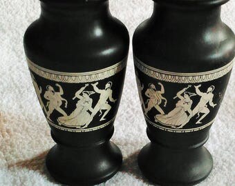 Vintage Salt Pepper Shakers, Roman Style Milmar Industries Inc