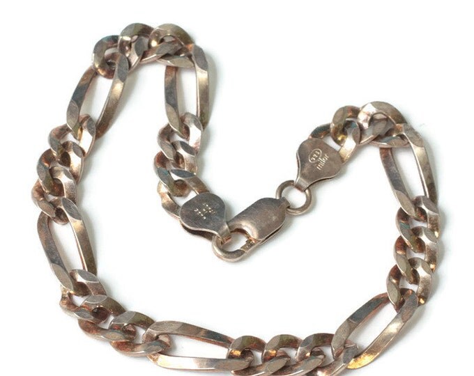 Milor Figaro Chain Bracelet Sterling Silver Gold Wash Vintage