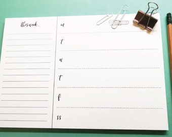 Chic Desk Weekly Planner Notepad