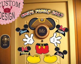 Pirate Mickey Body Personalized Disney Cruise Door Magnets - Use as Disney Cruise Door Decorations and Clip Art