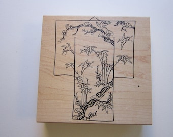 rubber stamp - CRANE KIMONO - JudiKins - rubber stamp destash