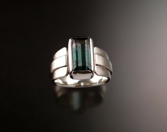 Watermelon Tourmaline Ring Sterling Silver Size 6