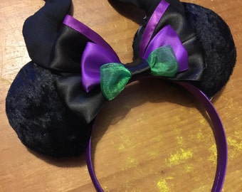Maleficent inspired Mickey/Minnie Disney ears