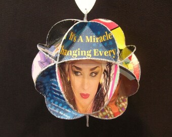 Culture Club Album Cover Ornament Made Of Record Jackets: Boy George