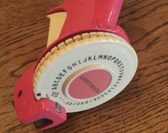 Vintage Pink Penncraft Labelmaker Label maker Tape