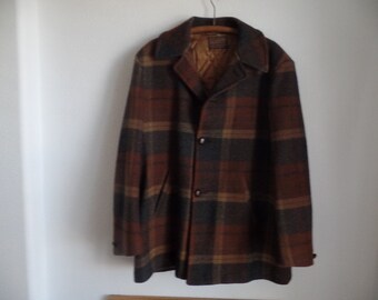 Men's Vintage Pendleton 100% Wool Jacket Coat XL
