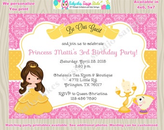 Glamour Party Invitation invite Spa party birthday invitation