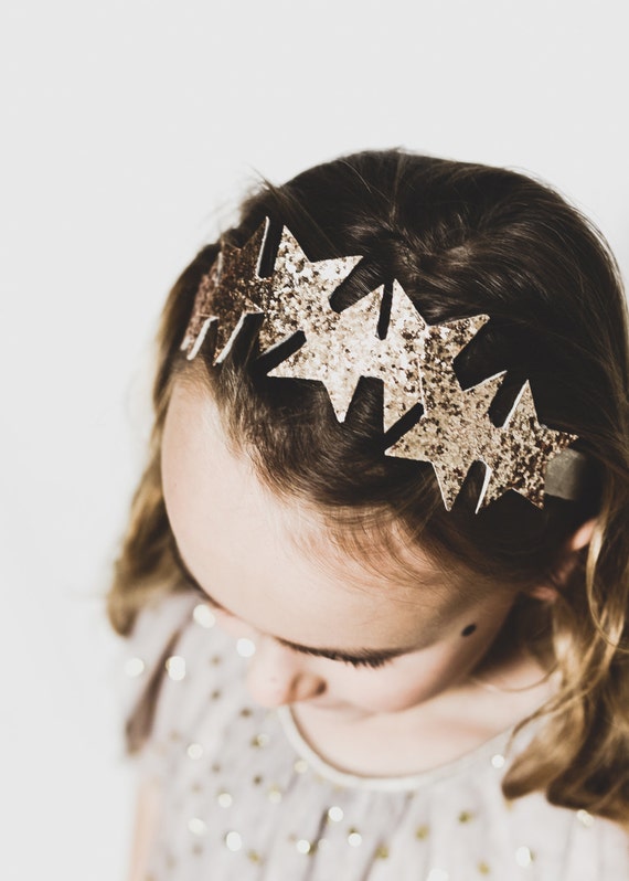 Children's gold star headband