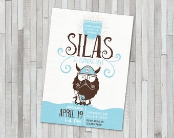 viking birthday invitation