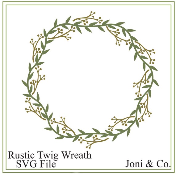 Rustic Twig Wreath SVG. Rustic Wedding SVG file Rustic