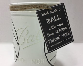 Volleyball Mason Jar, Hand Painted Volleyball Mason Jar, Volleyball Coach gift, Volleyball Birthday gift, Volleyball Team Gift, Gift