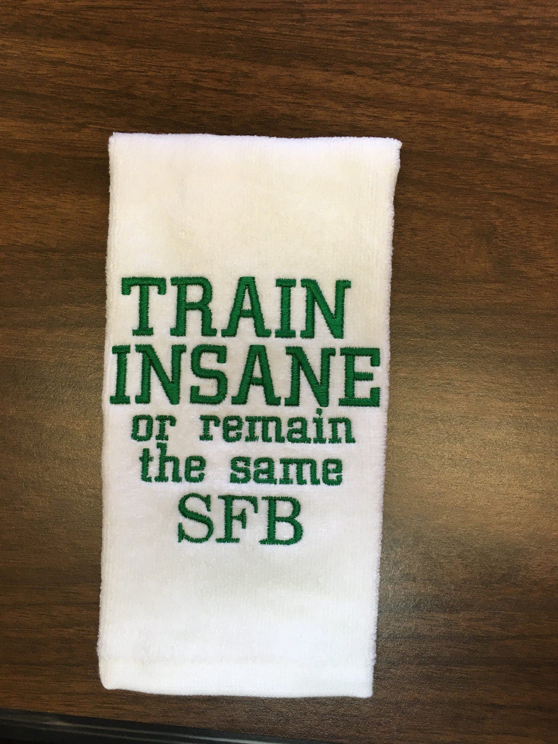 Personalized workout towel sweat towel by LindaKaysCreations