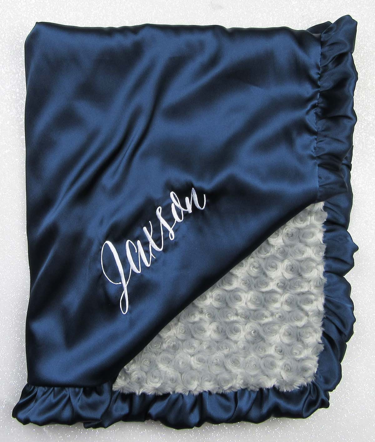 Minky blanket embroidered blanket personalized blanket