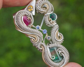 wire wrapped jewelry / pendant necklace / high jewelry / heady wire wrap / tendai designs / high quality wire / grateful dead / bixbite