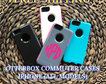 Cell Phone Case Personalized Monogram OTTERBOX Commuter Case Apple IPHONE Free Shipping 5c 5/5s 6/6s 6/6s plus 7/7plus