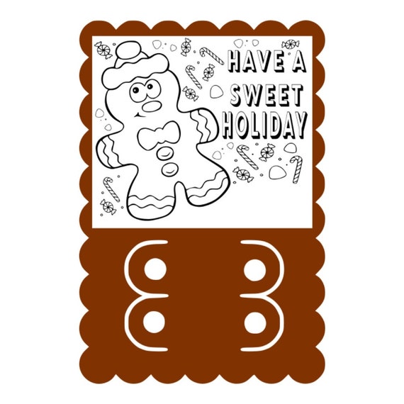 Download SVG Crayon Card Have a Sweet Holiday Gingerbread