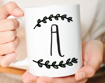 Mugs, Monogram Coffee Mug, Personalized Mug, Custom Gift, Birthday Gift, Custom Mug, Friend Gifts, Coffee Mug, Coffee Mug, Gifts for her