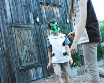 Pacific Chorus Frog Costume - Mask, Vest, Mask & Vest Combo