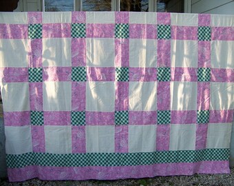 Vintage Feedsack Quilt Top 74" x 88"