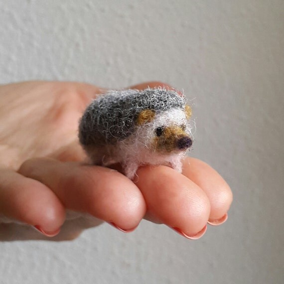 Micro hedgehog....Felt toy Handmade Doll Soft Sculpture OOAK