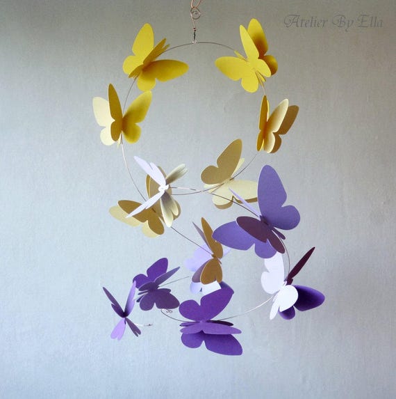 Flying butterflies mobile Hanging mobile Home decor