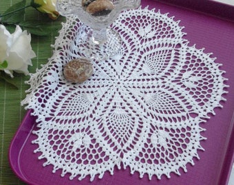 Large crochet doily Pineapple crochet doilies Crochet centerpiece Pineapple lace doily Crochet decoration Lace decor Flowr doily 367