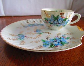 Vintage China Forget-Me-Not Tea Cup and Saucer
