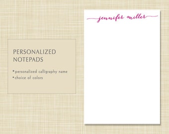 Personalized Notepad - Personalized Note Pad - Name Notepad - Name Note Pad - MODERN CALLIGRAPHY