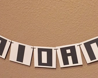 Minecraft Inspired Party Banner