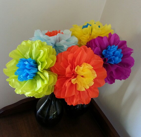 Tissue Paper Fiesta Flowers Parties decor//Cinco de