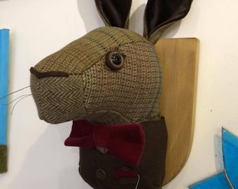 Textile hares head