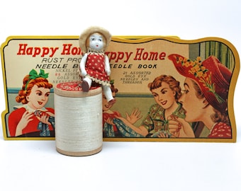 Happy Home Needle Books*Set of 2 Needle Packs*Vintage Sewing Supplies