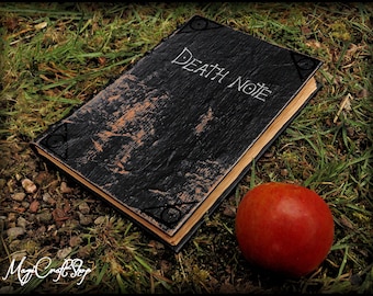 Death Note notebook with original pages printed on old parchment paper - TV series replica - customizable