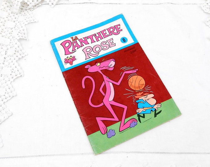 Vintage French 1975 Pink Panther Comic Magazine, Graphic Novel, Collection, Super Hero, Man Cave, Retro, France, Comic Book, Library, Child