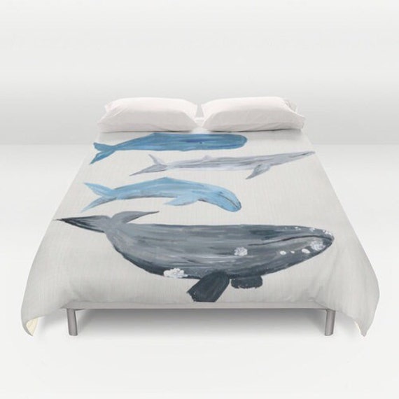 Whale Duvet Cover Whale Bed Cover Whale Bedding Ocean