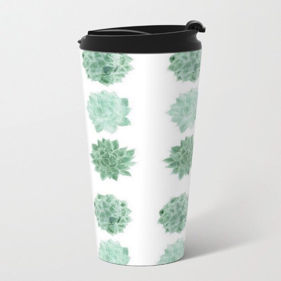 Items similar to Succulent Travel Mug, plant travel mug, cactus travel