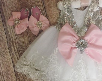 Pageant Dress | Flower Girl Dress | Wedding Dress | Bridal Dress | Easter Dress | Lace Dress | Pink Dress | White Dress | Toddler Dress |
