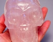 Rose Quartz Crystal Skull 4 inches 100mm Unconditional Love Energies! Huge size! helps process grief