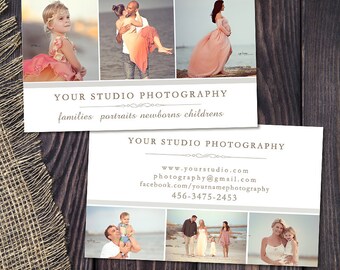 Photography Business Card Template for Photographers 003, Instant Download