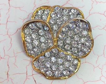 Pansy Brooch Smithsonian Rhinestone Brooch Pansy Pin Jewelry