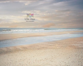 Sunset Beach Fine Art Photography Print, Wall Decor, Beach Home Decor, Ocean, clouds