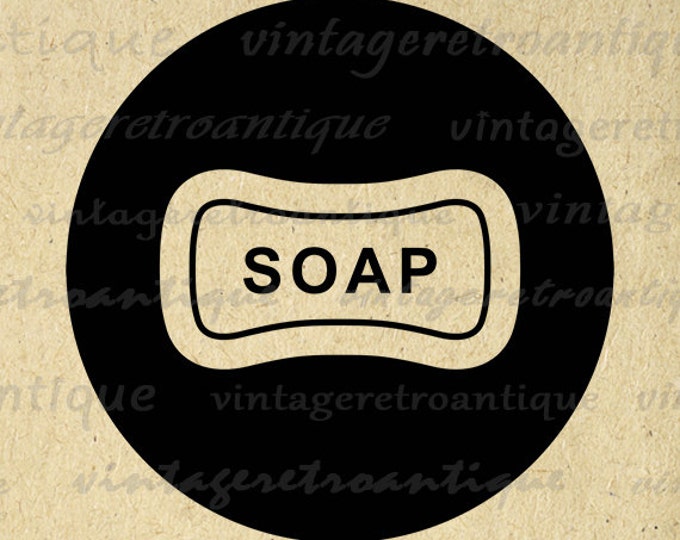 Printable Graphic Bar of Soap Icon Download Soap Digital Image Illustration HQ 300dpi No.4403